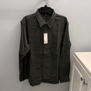 Uniqlo Olive Corduroy Shirt
